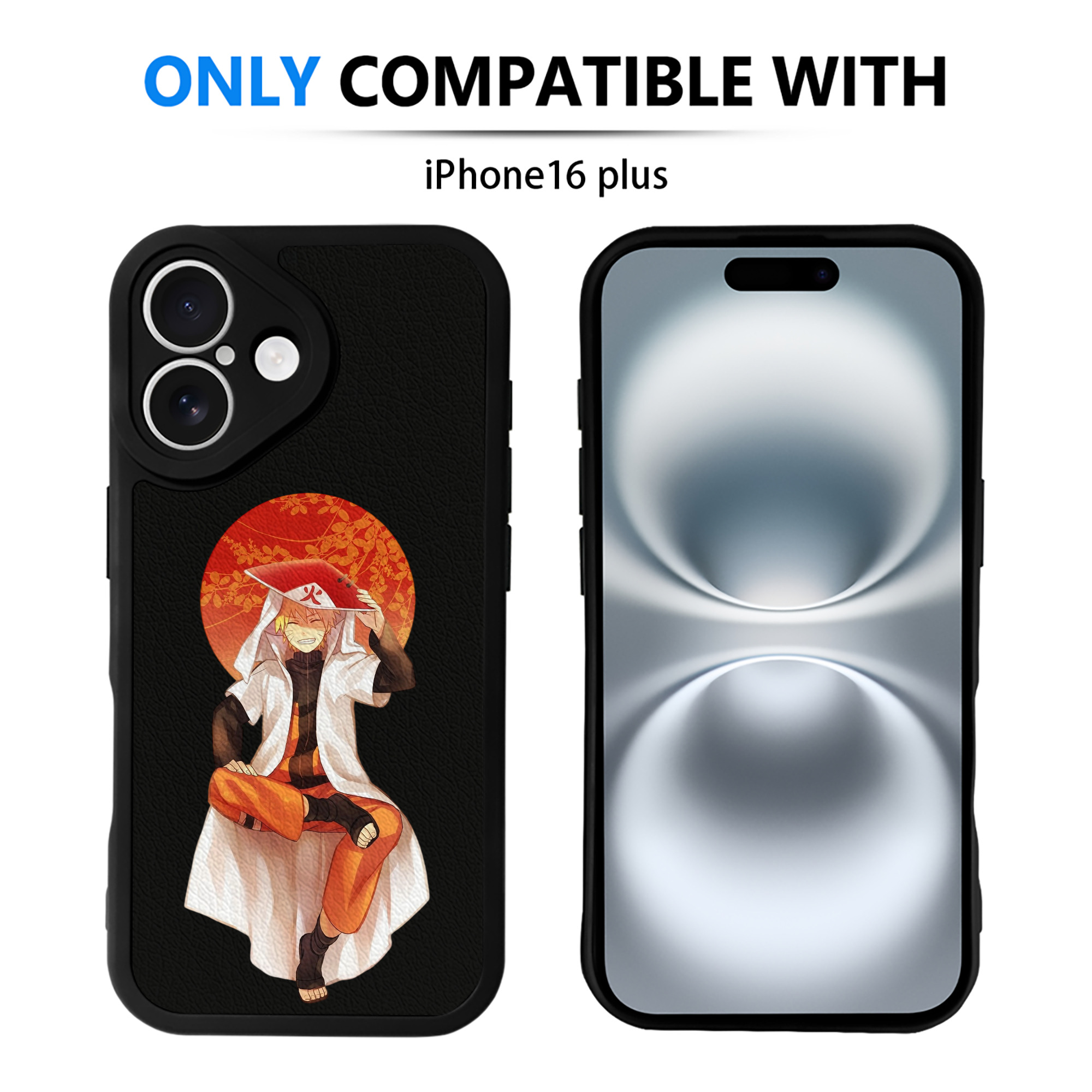 （画像用） NARUTO -ナルト- うずまき ナルト Uzumaki Naruto 【iPhone 16シリーズ対応】シリコンスマホケース（レザー調） 材質：シリコン